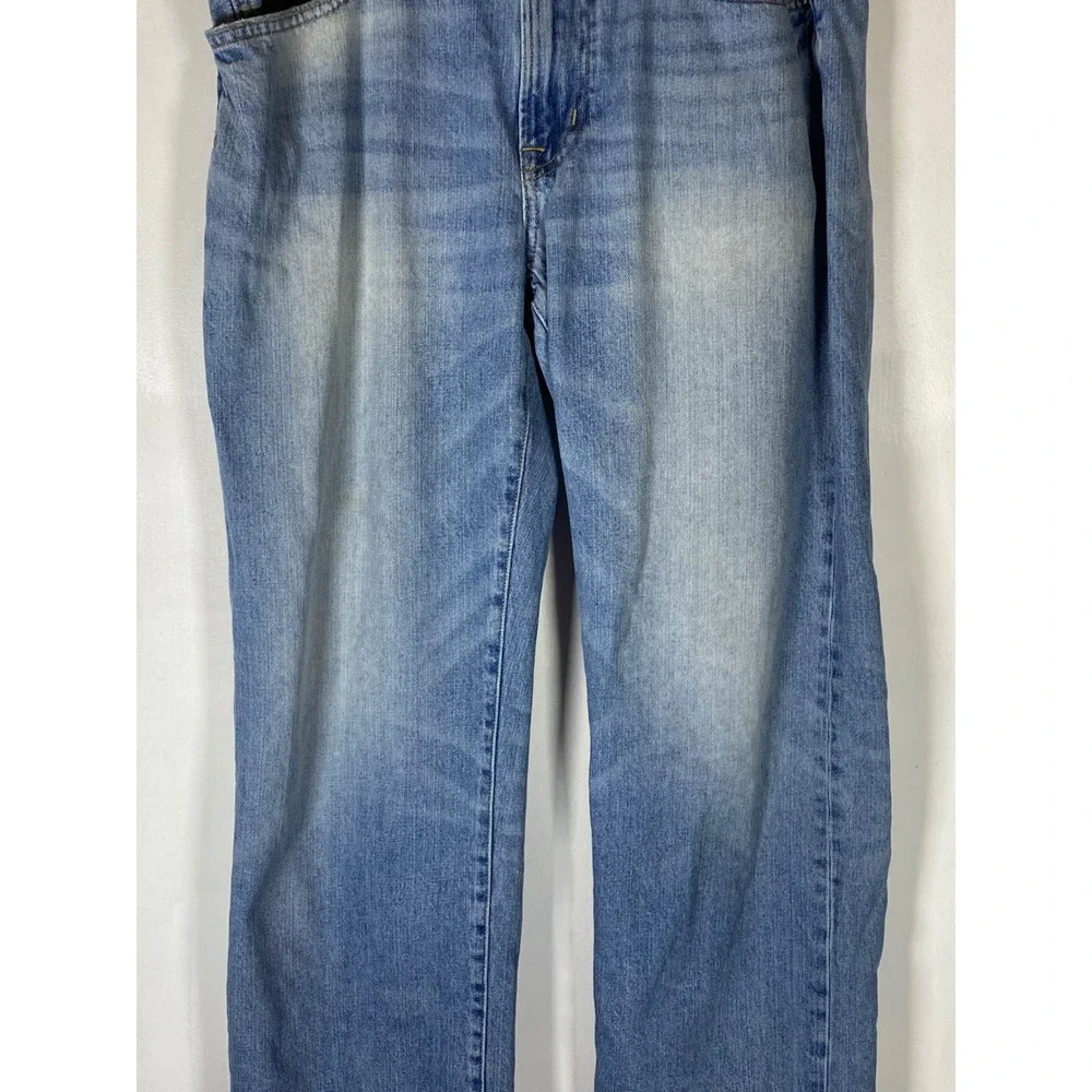 American Eagle 34x32 Straight Leg Jeans Light Wash 100% Cotton Denim Workwear